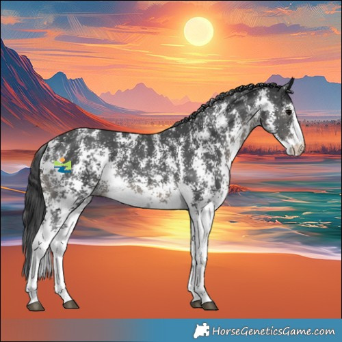 Horse Color:Black Sabino 
