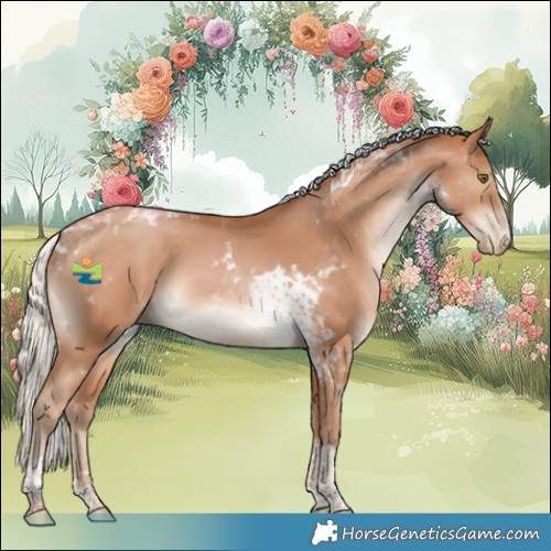 Horse Color:Silver Brown Pearl Tobiano 