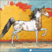 Horse Color:White Spotted Buckskin Tobiano 