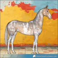 Horse Color:Silver Buckskin Sabino 