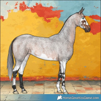 Horse Color:Brown Roan Mushroom Splash 