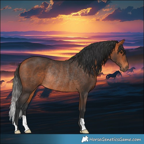Horse Color:Bay Rabicano 
