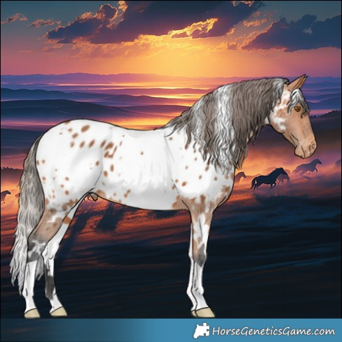 Horse Color:White Spotted Bay Near Leopard 