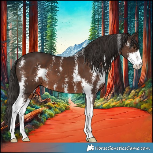 Horse Color:Liver Chestnut Sabino 