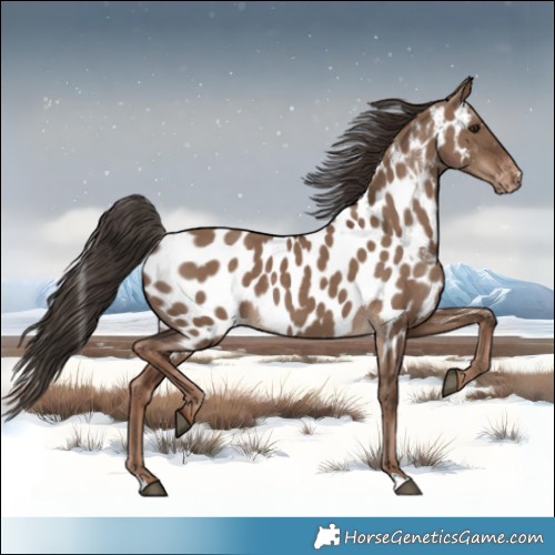 Horse Color:Liver Red Dun Appaloosa