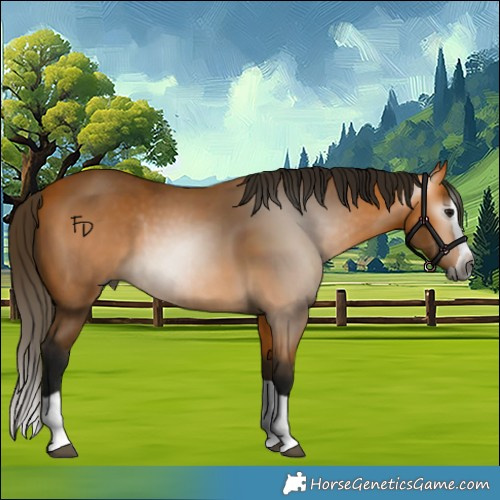 Horse Color:Gray Buckskin Splash 