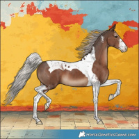 Horse Color:Silver Black Sabino Tobiano 