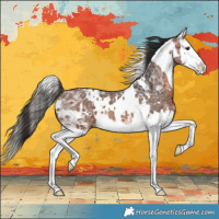 Horse Color:White Spotted Brown Ice Splash