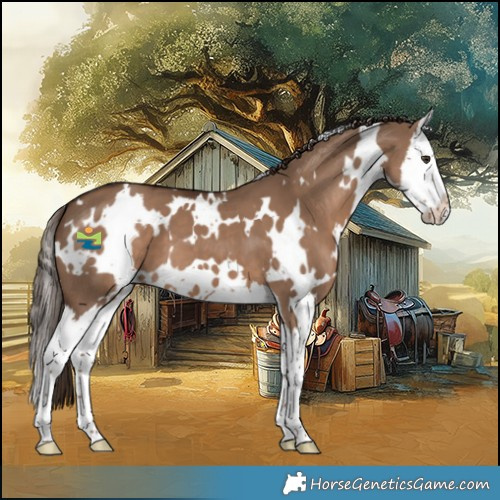 Horse Color:White Spotted Liver Red Dun Splash 