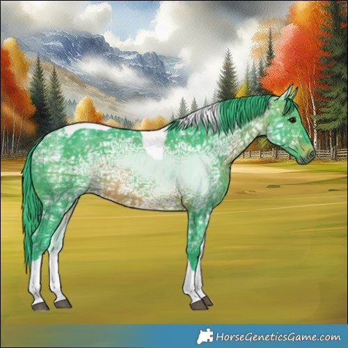 Horse Color:Watercolor Brown Ice Tobiano 