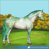 Horse Color:Watercolor Brown Ice Tobiano 