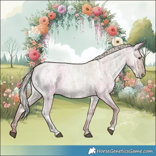 Horse Color:Silver Blue Ice Roan Pearl