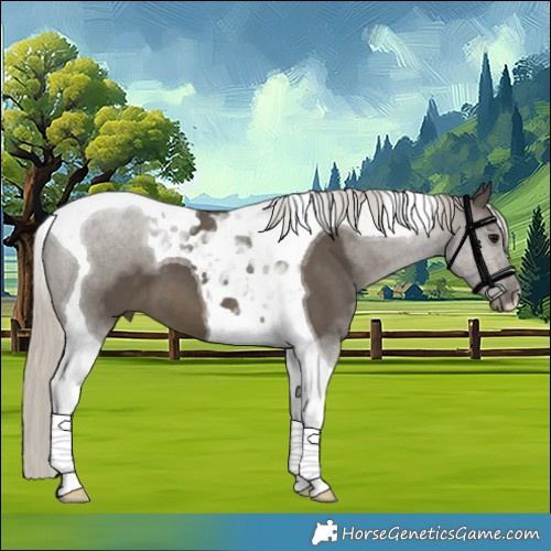 Horse Color:Silver Smoky Black Tobiano 