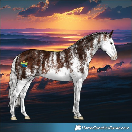 Horse Color:White Spotted Silver Brown Ice Splash 