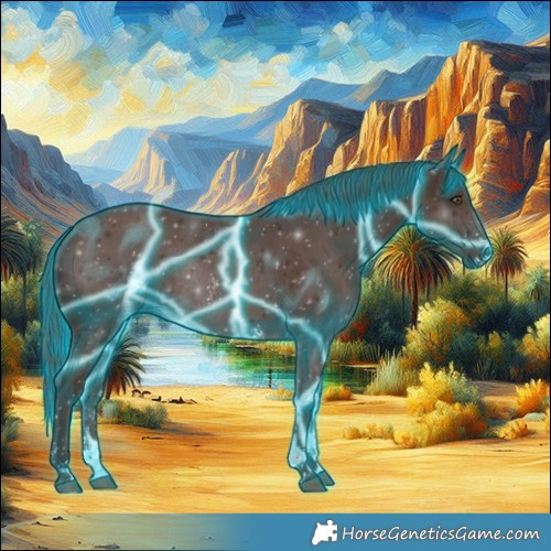 Horse Color:Thunderstruck Liver Chestnut Sabino Rabicano
