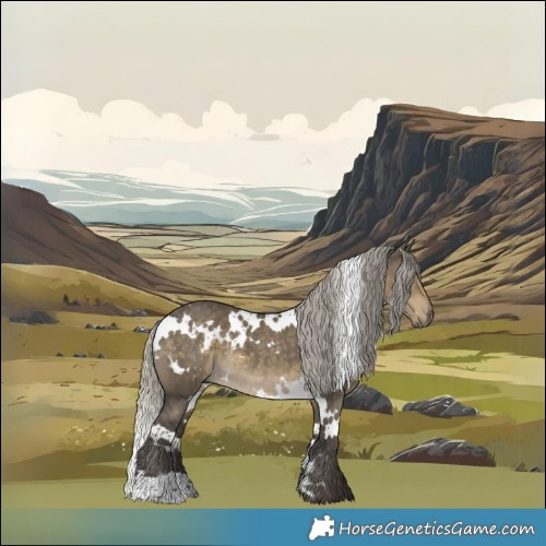 Horse Color:White Spotted Silver Smoky Grullo 