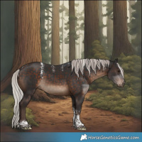 Horse Color:Powder White Silver Brown Tobiano Rabicano