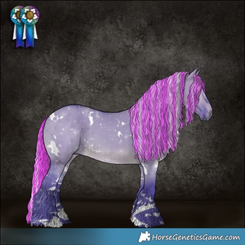 Horse Color:Painted Watercolor White Spotted Silver Brown Chinchilla Dun 