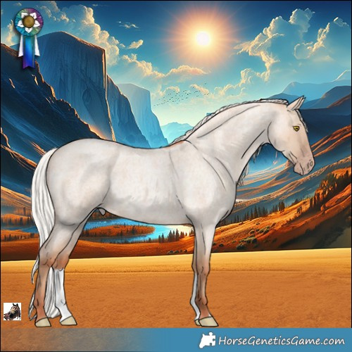 Horse Color:Silver Classic Champagne Roan Dun 