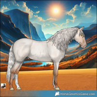 Horse Color:Silver Classic Champagne Roan Dun 
