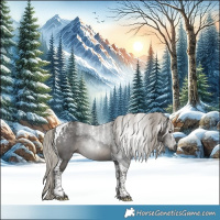 Horse Color:Powder White Gray Silver Smoky Black Tobiano 