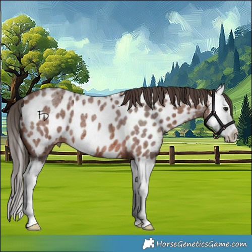 Horse Color:Bay Roan Splash Appaloosa 
