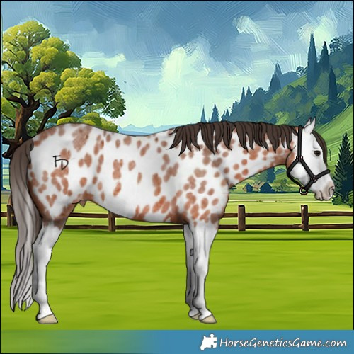 Horse Color:Bay Roan Splash Appaloosa 