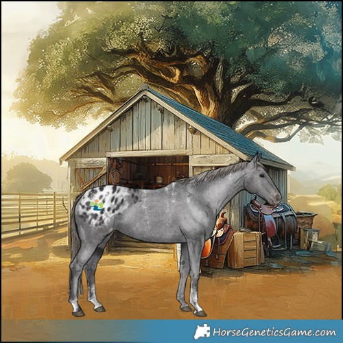 Horse Color:Powder White Smoky Black Appaloosa 