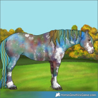Horse Color:Painted Nacre White Spotted Liver Chestnut
