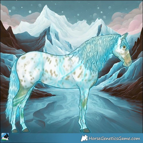 Horse Color:Thunderstruck Watercolor Silver Bay Ice Dun Tobiano Appaloosa 