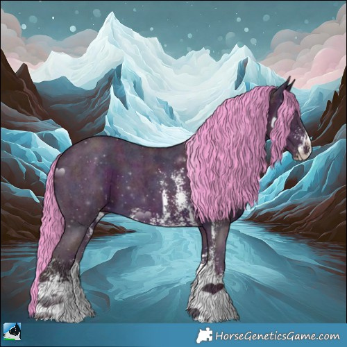 Horse Color:Watercolor Midnight Bay Ice Sabino