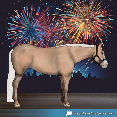 Horse Color:Silver Amber Champagne Frame 
