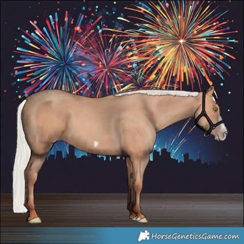 Horse Color:Silver Amber Champagne Frame 