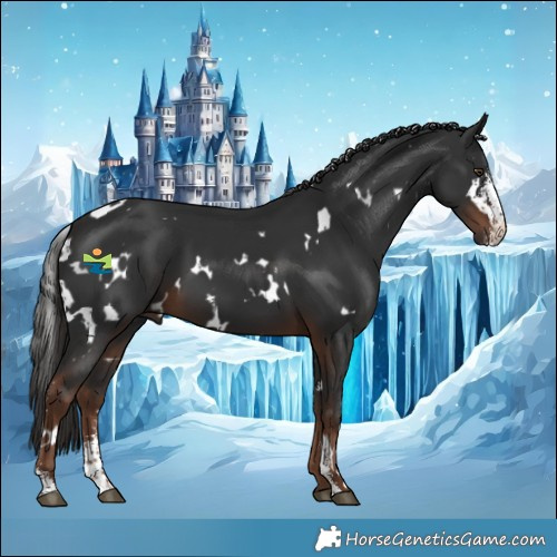 Horse Color:White Spotted Liver Chestnut Sabino 