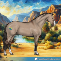 Horse Color:Liver Red Dun Sabino