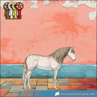Horse Color:Perlino Dun Brindle