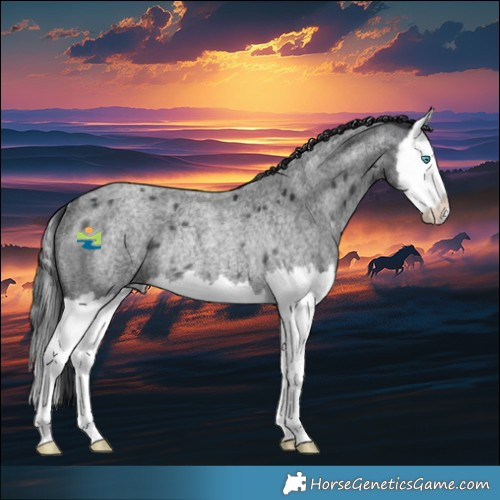 Horse Color:Blue Roan Splash Rabicano 