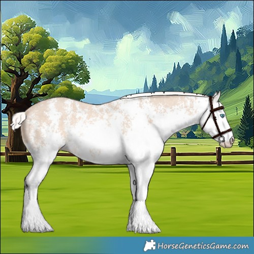Horse Color:White Spotted Cremello Mushroom Rabicano 
