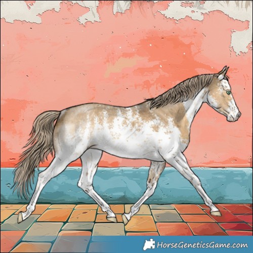 Horse Color:White Spotted Chocolate Palomino Dun Mushroom Sabino Rabicano