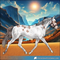 Horse Color:White Spotted Chocolate Bay Sabino Splash 