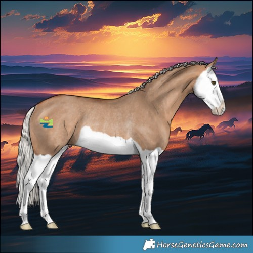 Horse Color:Silver Bay Dun Splash Rabicano 