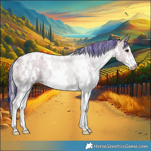 Horse Color:Painted White Spotted Silver Grullo Sabino 
