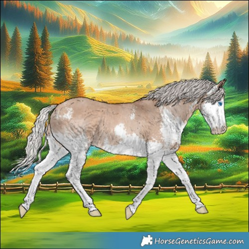 Horse Color:Silver Brown Dun Sabino Splash Rabicano 