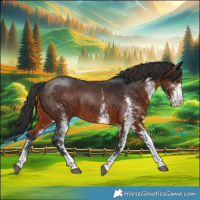 Horse Color:White Spotted Brown Rabicano