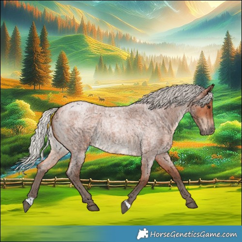 Horse Color:Silver Bay Roan Rabicano