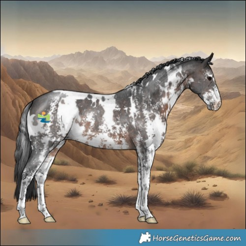 Horse Color:White Spotted Brown Sabino 