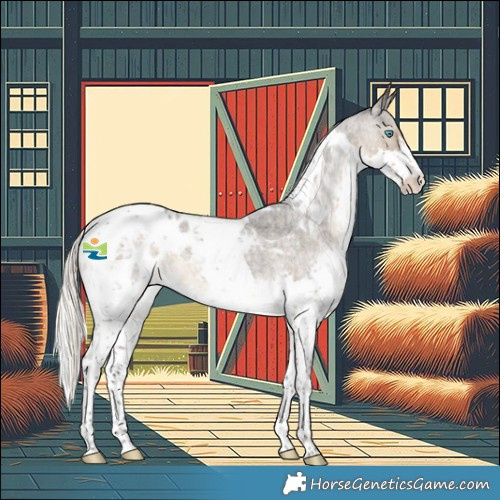 Horse Color:Silver Smoky Blue Roan Splash Tobiano Appaloosa 