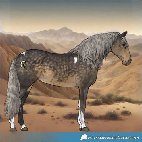 Horse Color:Silver Smoky Black Tobiano 