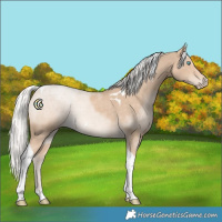 Horse Color:Silver Smoky Creme Tobiano 