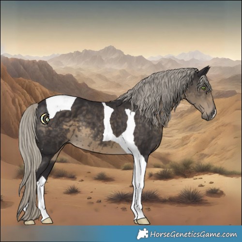 Horse Color:Silver Smoky Black Tobiano 